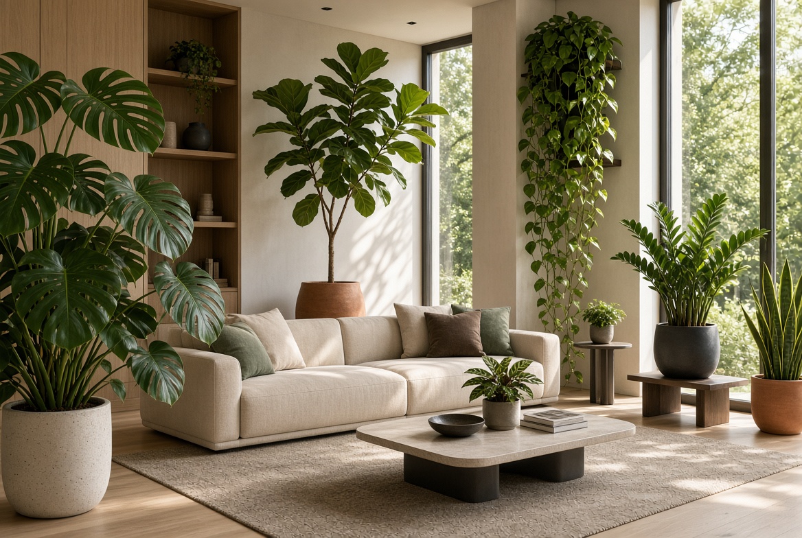 Plantas de interior en una vivienda
