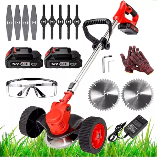 Cortador De Grama Elétrico Com Rodas Com 2 Bateria 48v